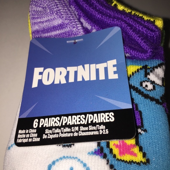 Girls Fortnite Cuddle Team 6 Pr Socks S/M NEW - Picture 5 of 5